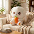 Plush Bunny Stuffed Animal, Soft Fluffy Rabbit Toy in 30, 40, 50 and 80 cm Sizes, Nursery Decor Gift for Kids