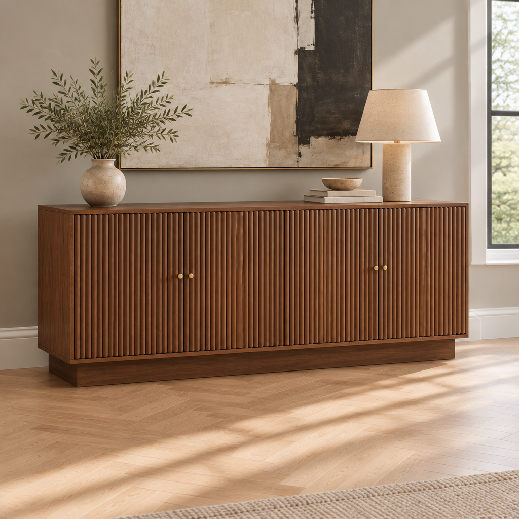 Arden Fluted Sideboard side view