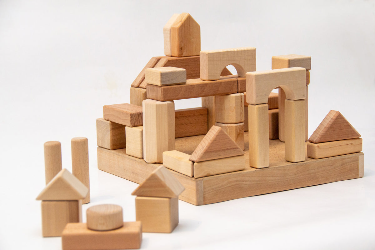 39 Piece Wooden Construction Block Set