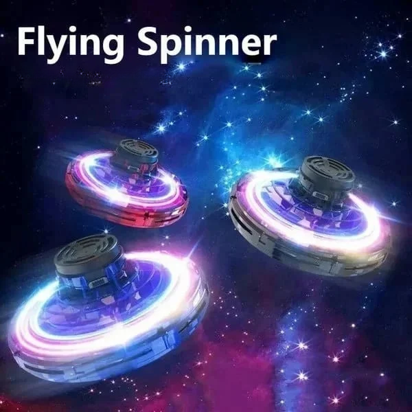 Mini Flying Drone Toy with Neon LED Lights, Palm Sized Light Up Flying Toy for Backyard, Beach and Dusk Play