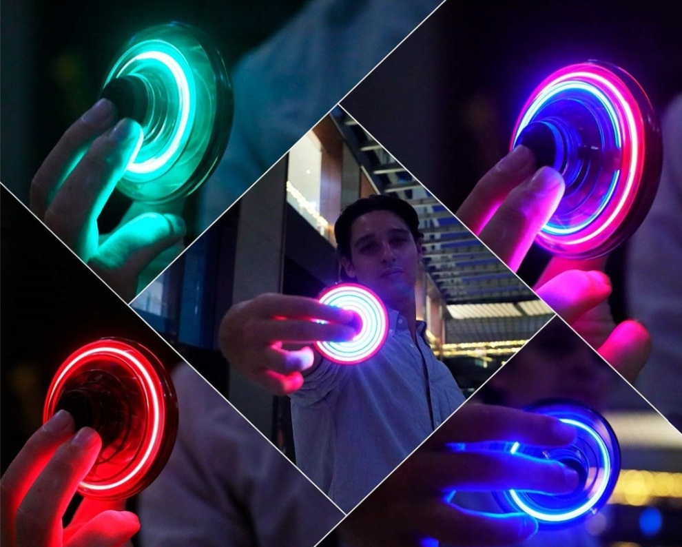 Mini Flying Drone Toy with Neon LED Lights, Palm Sized Light Up Flying Toy for Backyard, Beach and Dusk Play