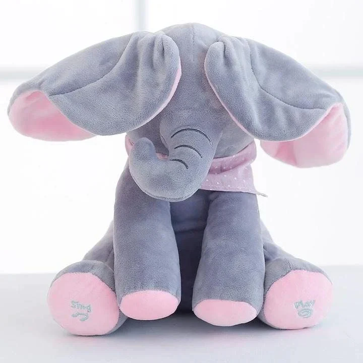 Musical Elephant Toy with Peek-A-Boo Function | Interactive Plush for Engaging Play