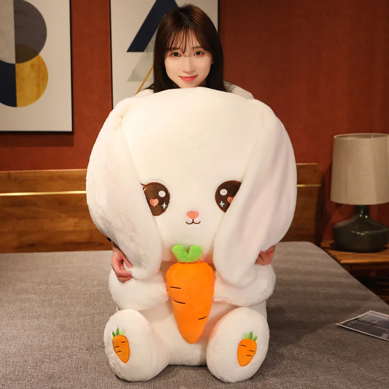 Plush Bunny Stuffed Animal, Soft Fluffy Rabbit Toy in 30, 40, 50 and 80 cm Sizes, Nursery Decor Gift for Kids