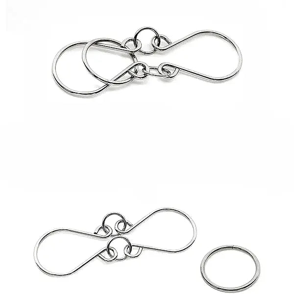 Metal Puzzle Rings Brain Teaser Set, Interlocking Puzzles to Take Apart and Reassemble, Screen Free Fidget
