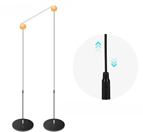 Ping Pong Trainer Set with Adjustable Height & Stable Base | Improve Reflexes and Skills