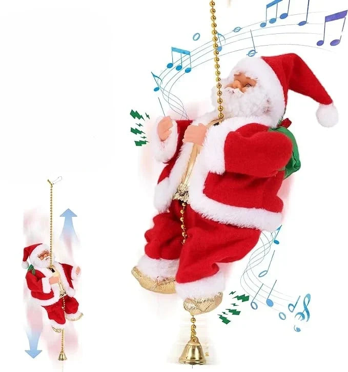 Santa Climber Toy with Plush Design & Interactive Features | Festive Fun for Kids