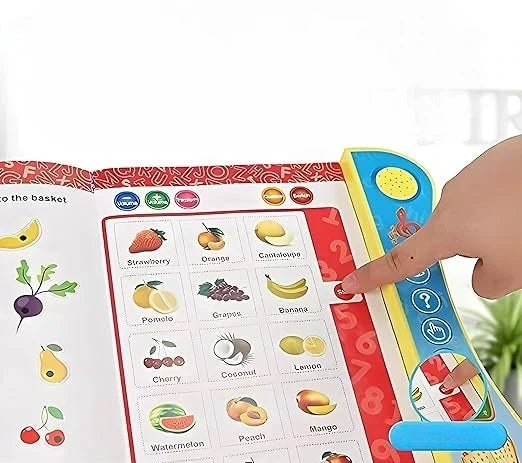 Kids Interactive Learning Book with Sounds, Alphabet, Number and Shape Activity Book with Erasable Write and Wipe Pages for Preschool
