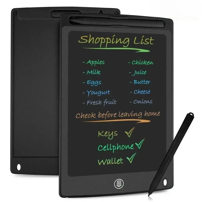 LCD Writing Tablet for Kids, Reusable Doodle Board and Erasable Drawing Pad for Travel and Homework