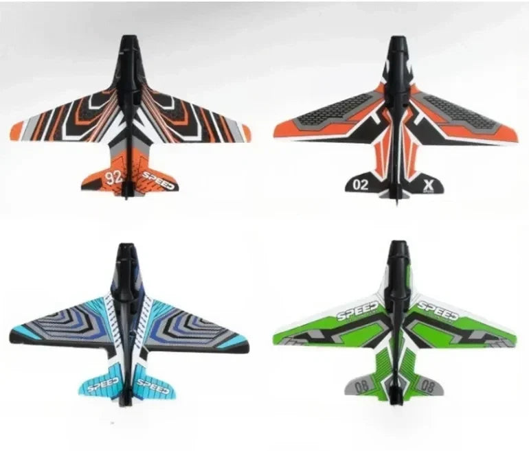 Glider Plane Launcher Set for Kids, No Setup Outdoor Flying Toy for Garden, Park and Screen Free Active Play
