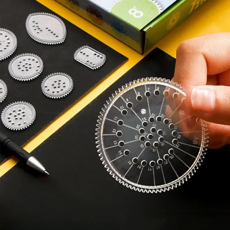 Spirograph Drawing Set with Precision Tools & Colorful Patterns for Creative Fun