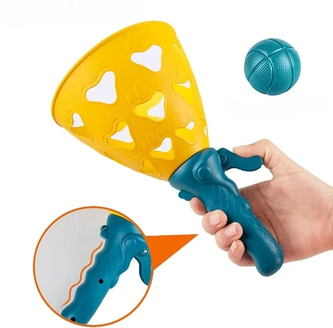 Catch and Launch Ball Game for Kids with Soft Ball Launcher, Indoor and Outdoor Active Play for Family Nights