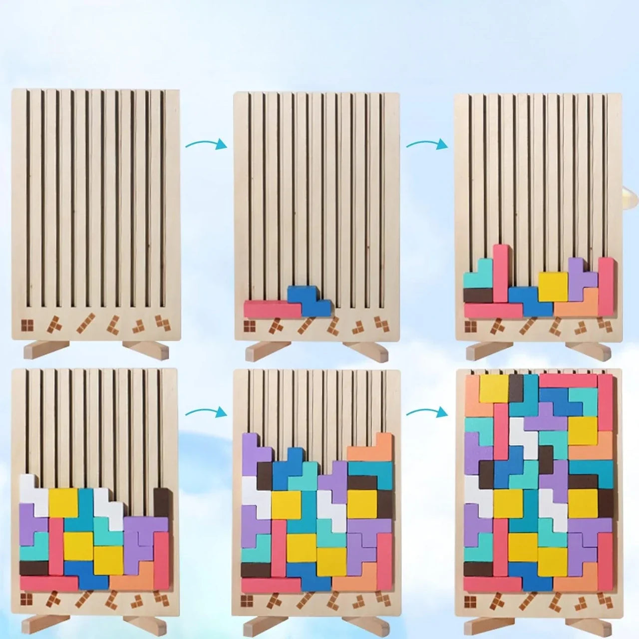 Wooden Puzzle Blocks for Kids with Educational Shapes | Interactive Learning Fun