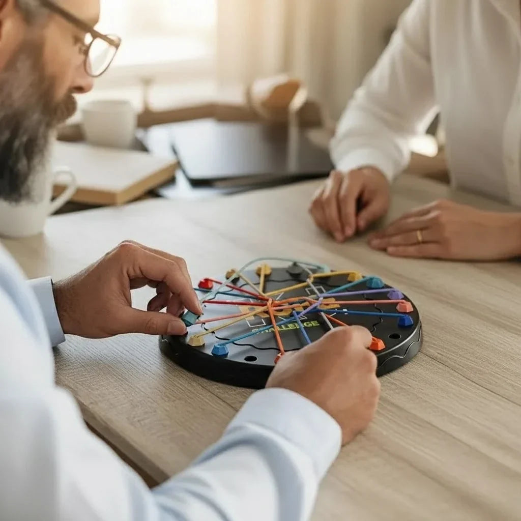 Rope Untangling Puzzle Game with Colorful Wooden Pieces | Engaging Brain Teaser for All Ages