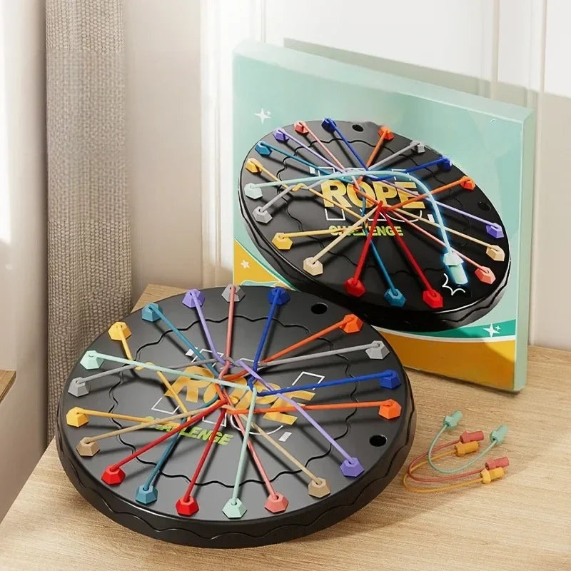 Rope Untangling Puzzle Game with Colorful Wooden Pieces | Engaging Brain Teaser for All Ages