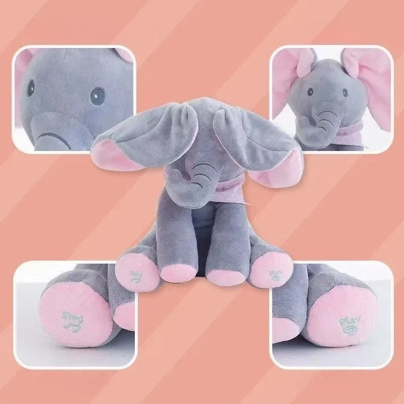 Musical Elephant Toy with Peek-A-Boo Function | Interactive Plush for Engaging Play
