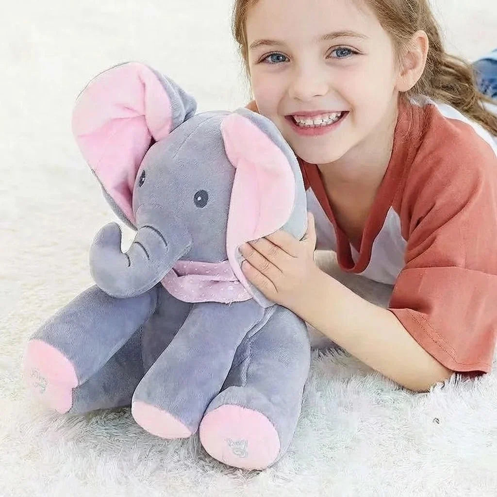 Musical Elephant Toy with Peek-A-Boo Function | Interactive Plush for Engaging Play
