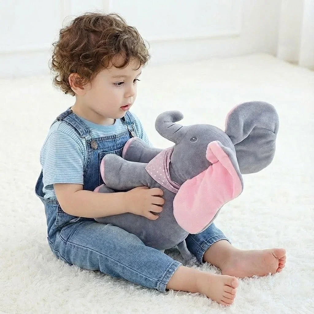 Musical Elephant Toy with Peek-A-Boo Function | Interactive Plush for Engaging Play