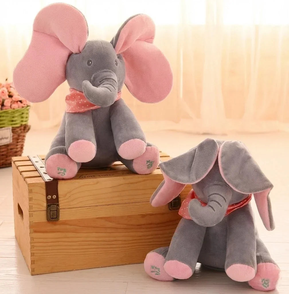 Musical Elephant Toy with Peek-A-Boo Function | Interactive Plush for Engaging Play