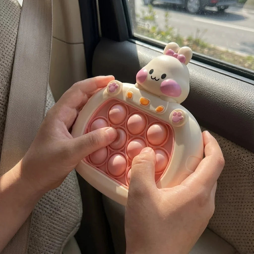 Bubble Popping Game for Kids with Light Up Buttons and Sound Effects, Portable Handheld Travel Toy in 2 Styles