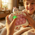 Bubble Popping Game for Kids with Light Up Buttons and Sound Effects, Portable Handheld Travel Toy in 2 Styles
