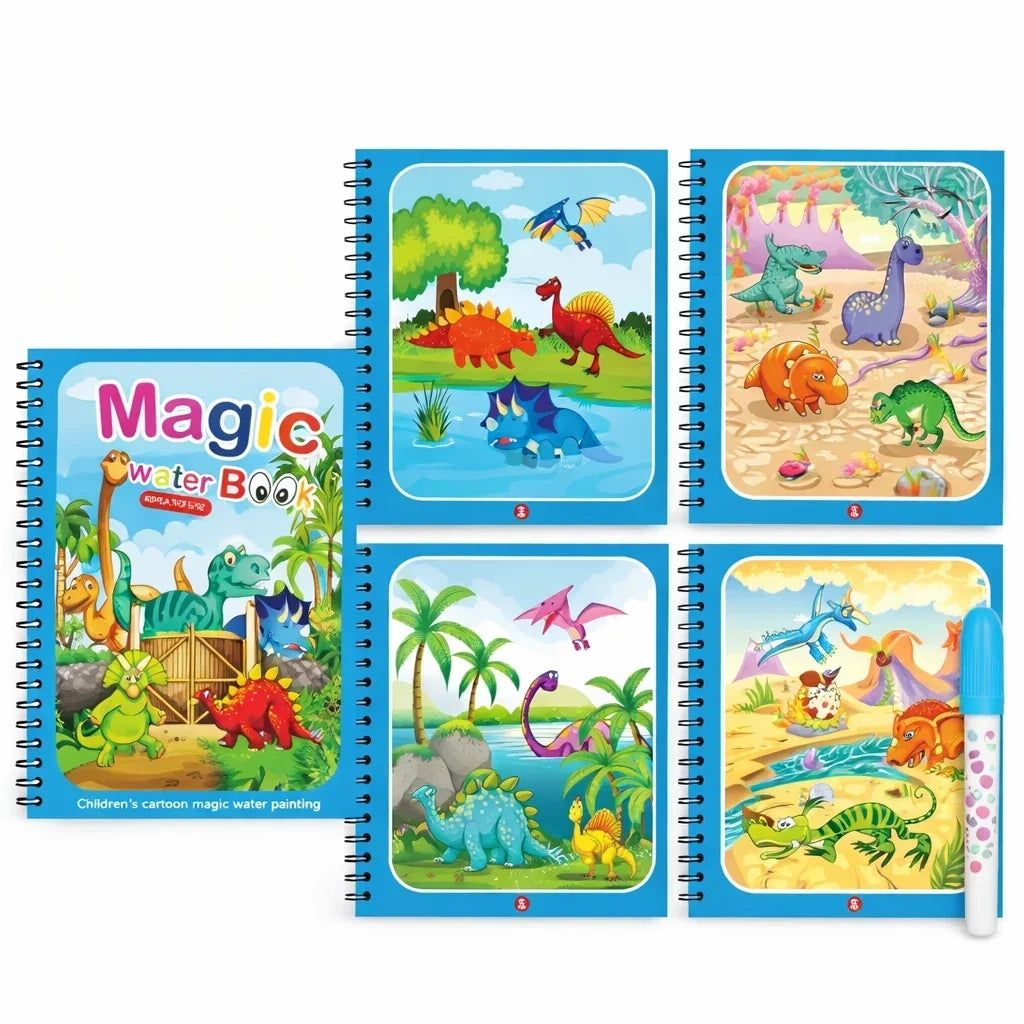 Magic Water Coloring Book for Kids with Reusable Pages | Fun Creative Activity for Endless Imagination