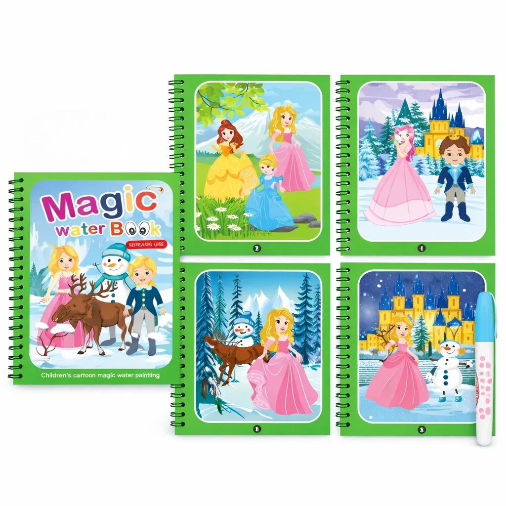 Magic Water Coloring Book for Kids with Reusable Pages | Fun Creative Activity for Endless Imagination