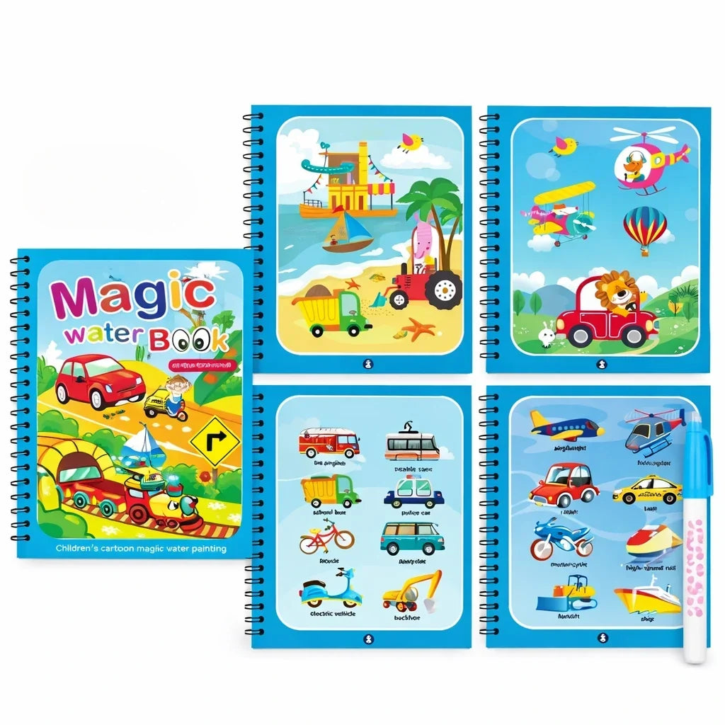 Magic Water Coloring Book for Kids with Reusable Pages | Fun Creative Activity for Endless Imagination