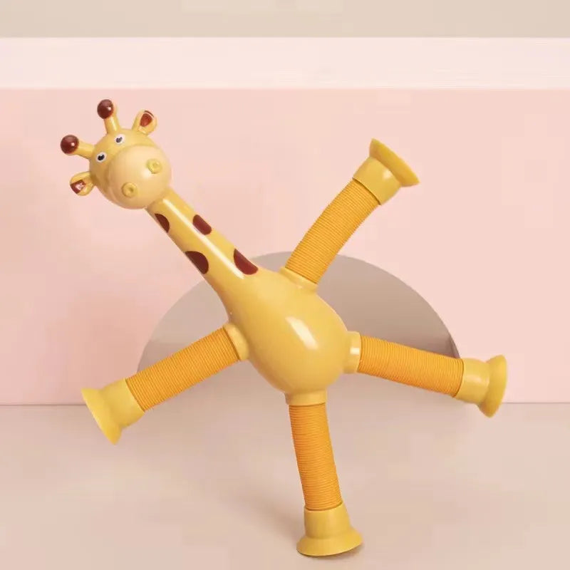 Giraffe Fidget Toy Set with Bendy Twistable Arms and Legs, Battery Free Travel Fidget Toys for Kids and Adults