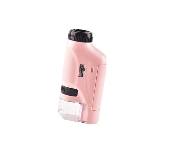 High-Power Pocket Microscope with LED Light | Compact Design for On-the-Go Observations