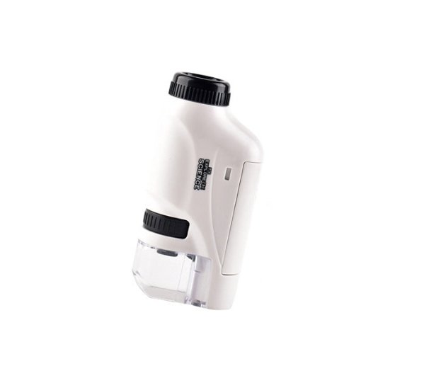 High-Power Pocket Microscope with LED Light | Compact Design for On-the-Go Observations